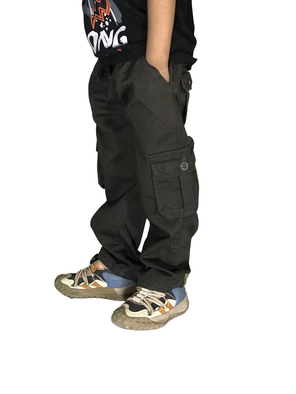 Kids Cargo Trousers (black) (1–5 Years)