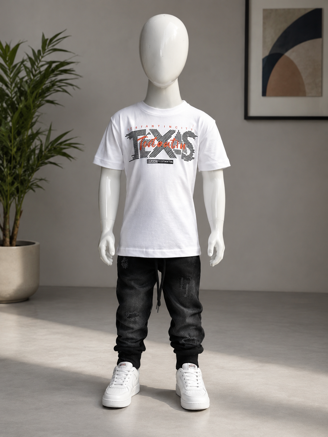 KIDS TEXAS Graphic Printed Half Sleeve T-Shirt