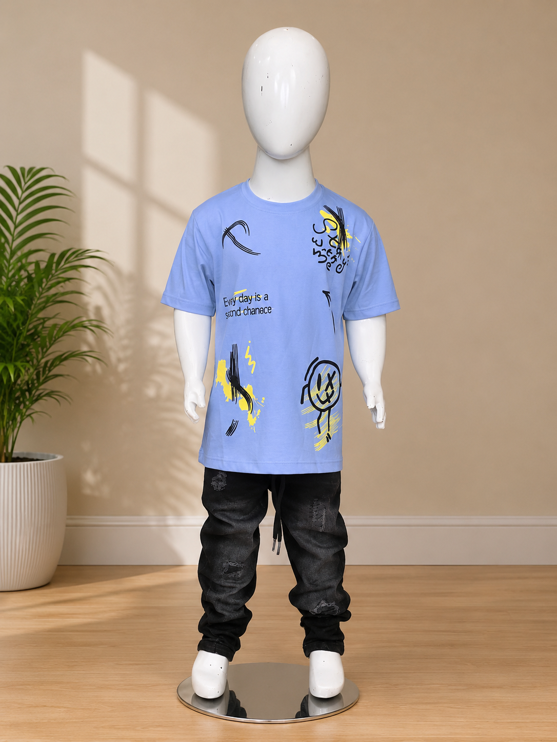 Boys Trendy Half Sleeve Graphic Tee