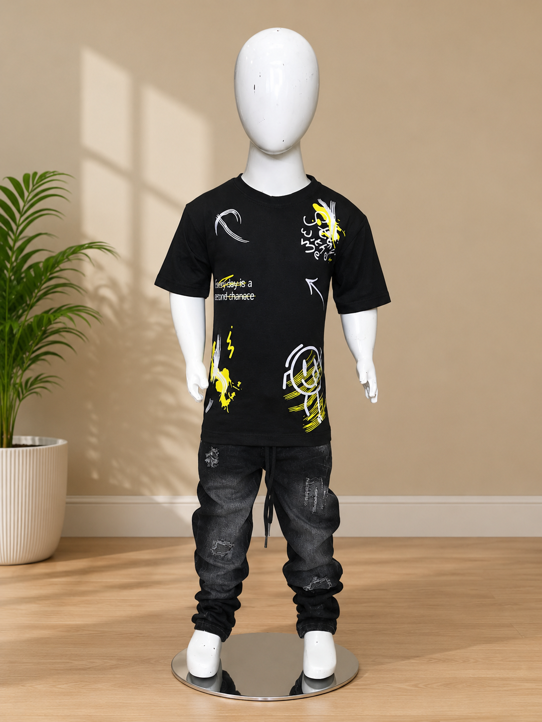 Boys Trendy Half Sleeve Graphic Tee