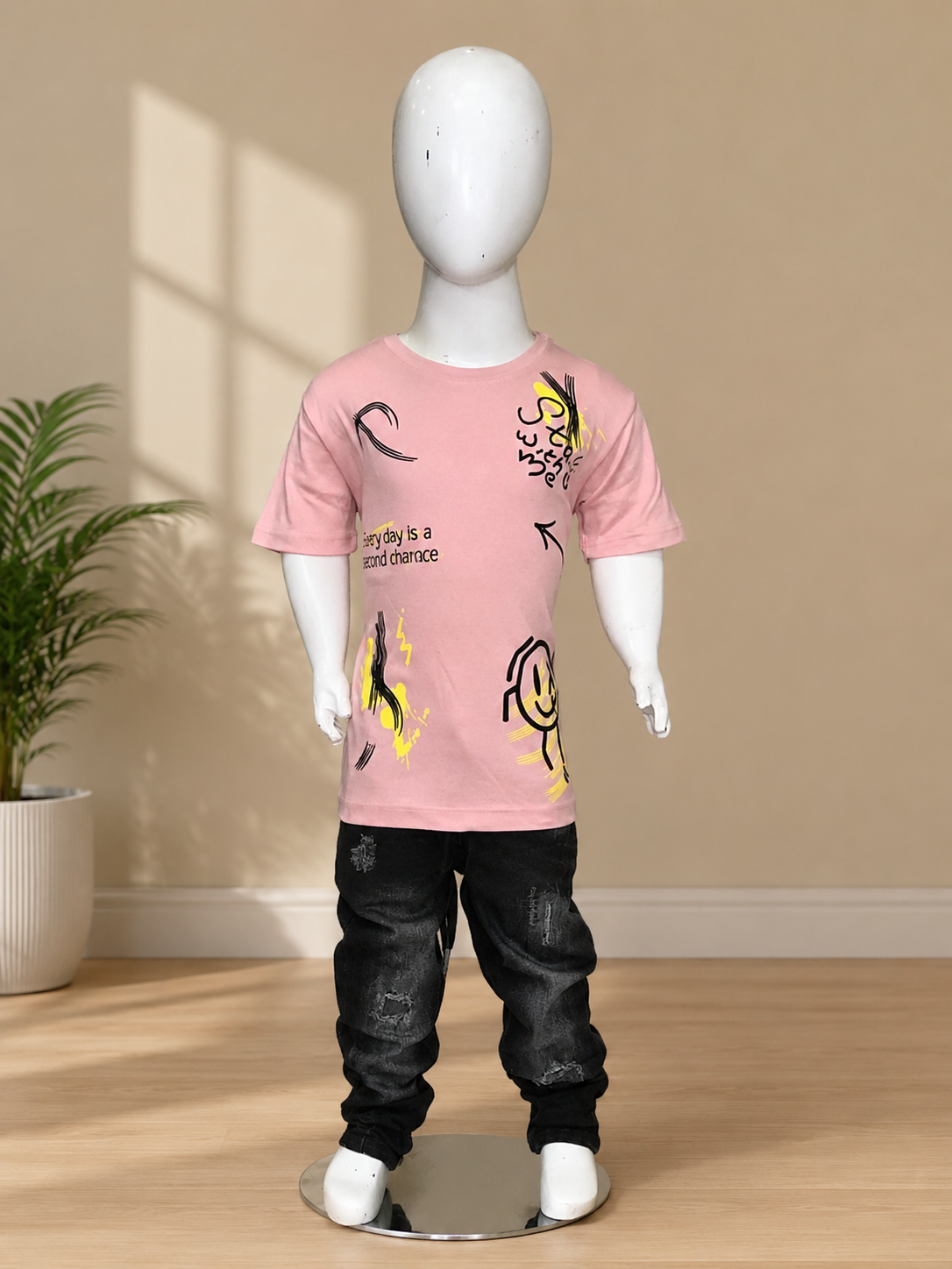 Boys Trendy Half Sleeve Graphic Tee