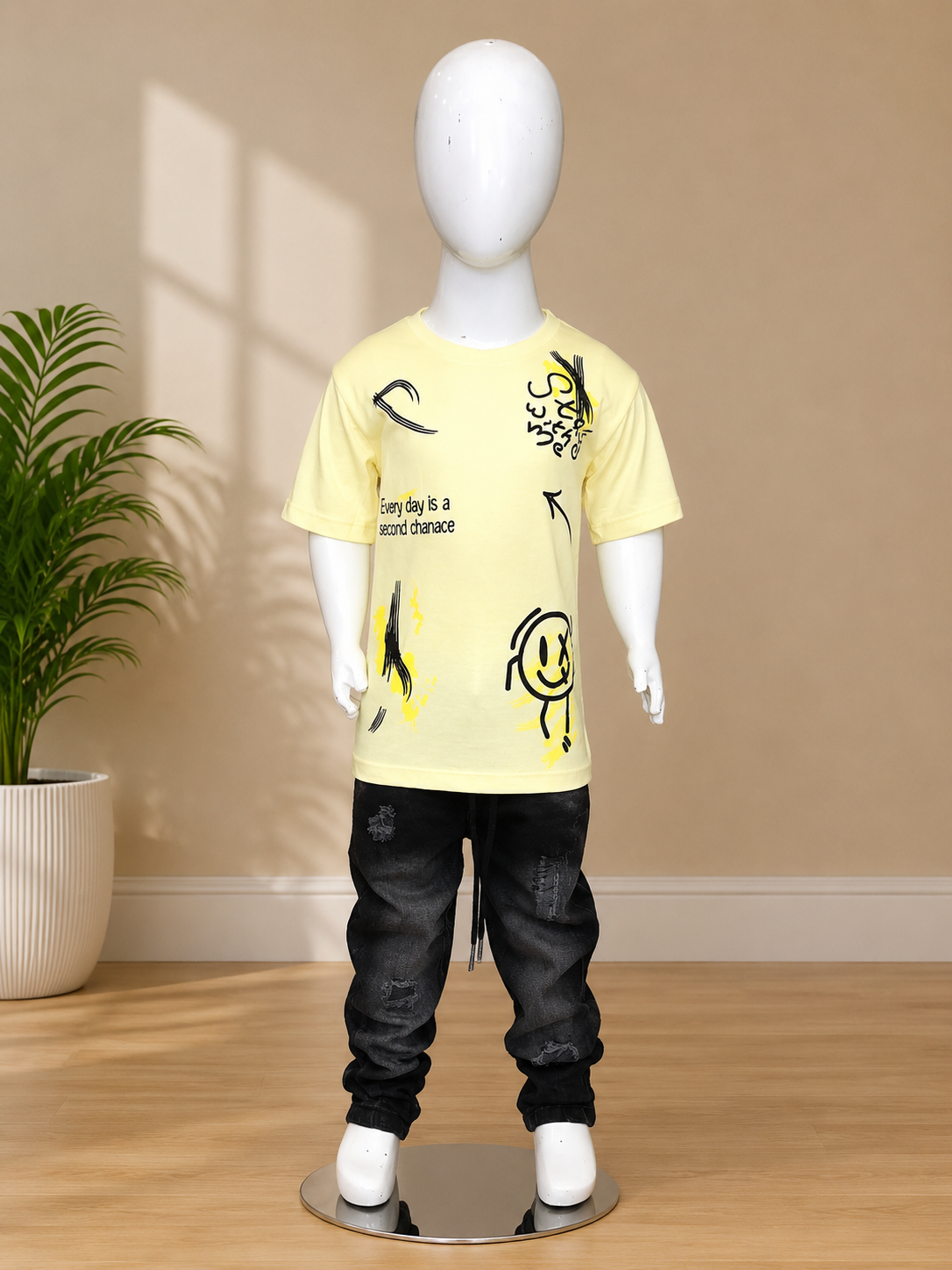 Boys Trendy Half Sleeve Graphic Tee