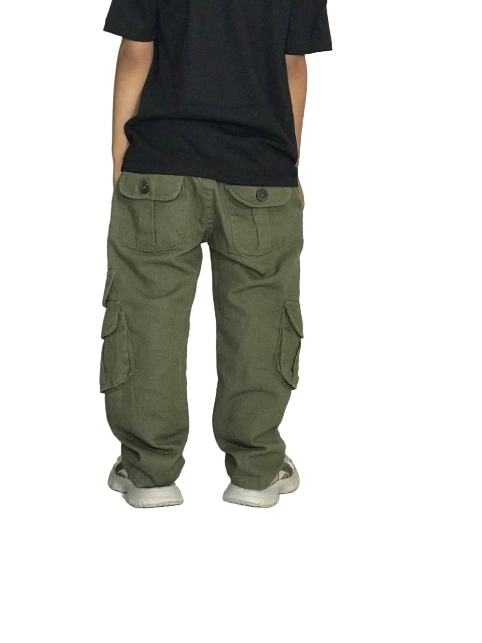 Kids Cargo Trousers (Army green) (1–5 Years)