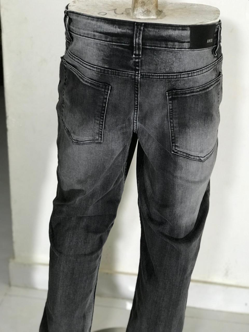 Men’s Distressed Black Slim Fit Jeans – AMIRI Style Streetwear Denim