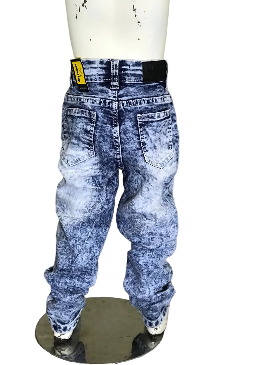 Kids Acid Wash Denim Jeans – Stylish Slim Fit Boys Pants (Ages 2–8 Years)