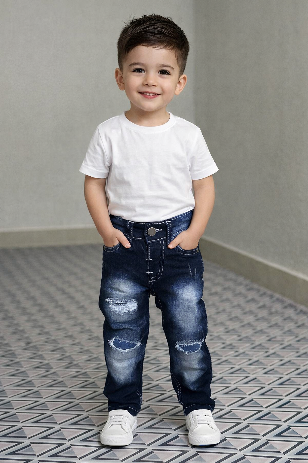 Boys Stretch Denim Jeans – Adjustable Waist | Kids Casual Jeans (1–9 Years)