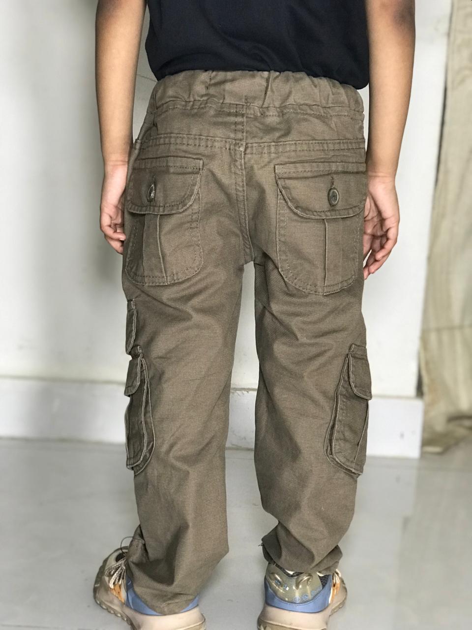 Kids Cargo Trousers (Beige) (1–5 Years)