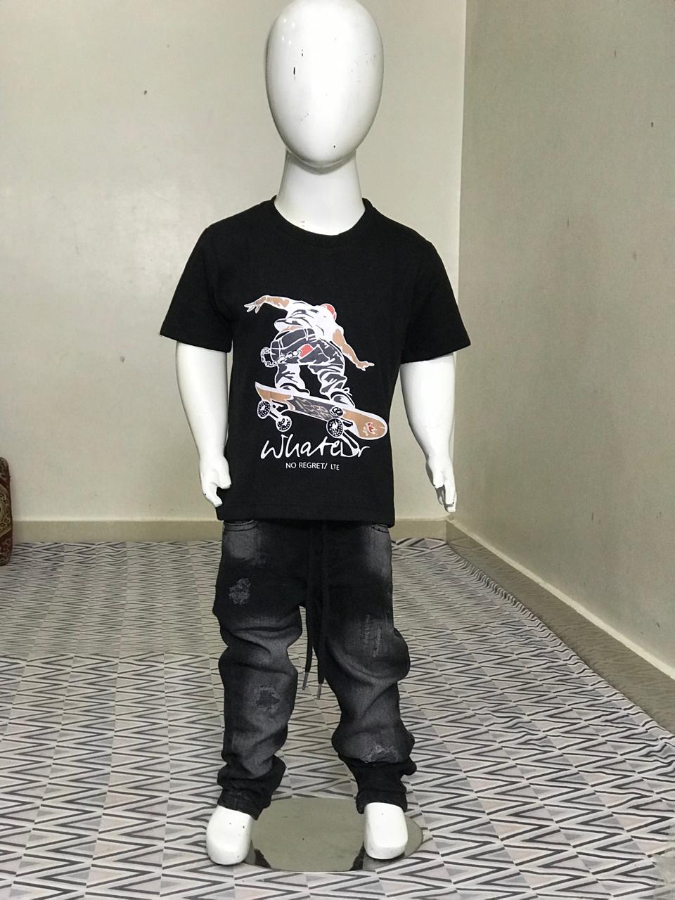 Boys Printed Cotton T-Shirt (6 Months to 3 Years) – Casual Summer Graphic Tee for Kids