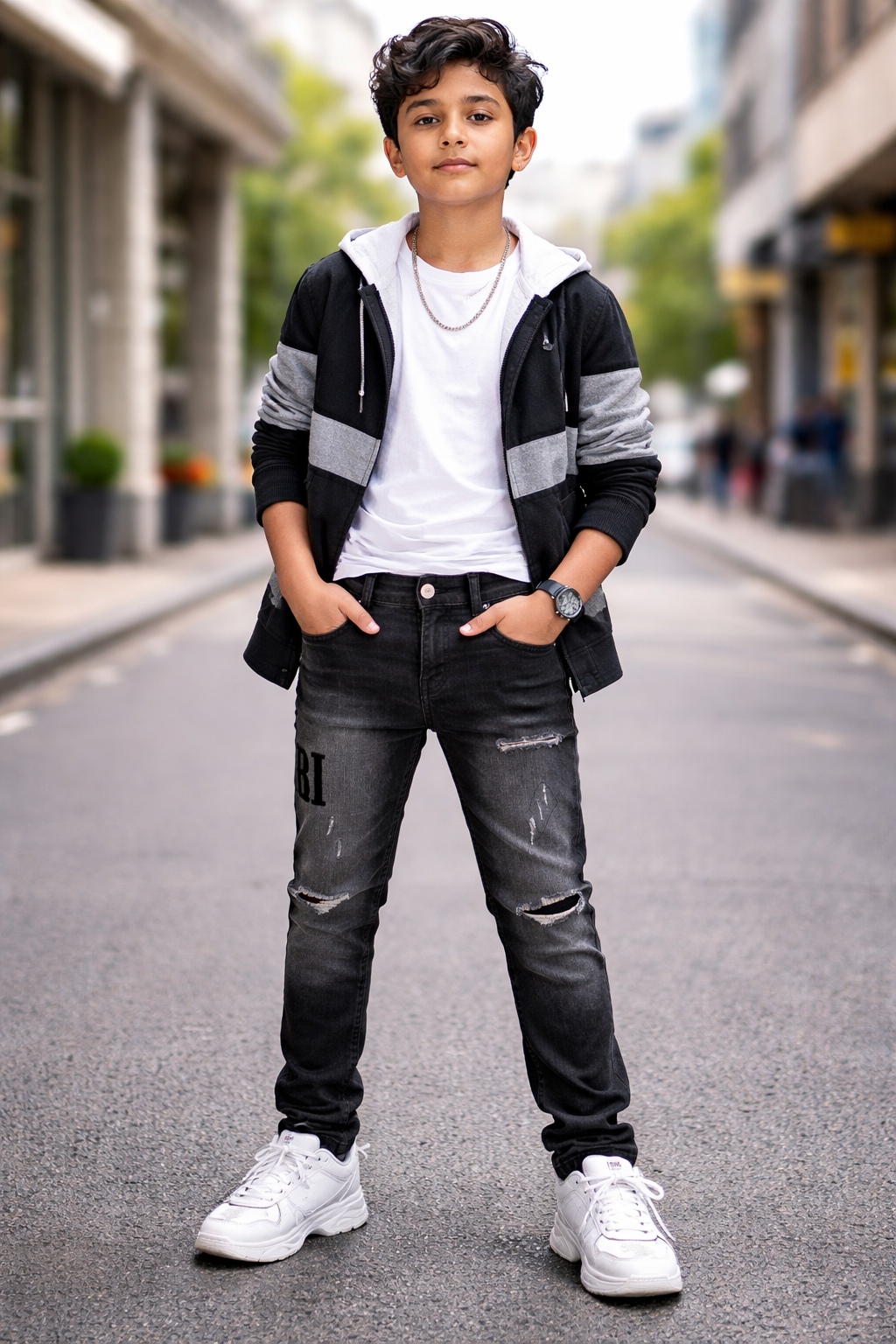 Black Stretch Denim Jeans – Slim Fit (11 Oz)